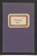 Seite 1, Tagebuch "Ossarn 1931" (NHMW-PRAE-BBB-20)